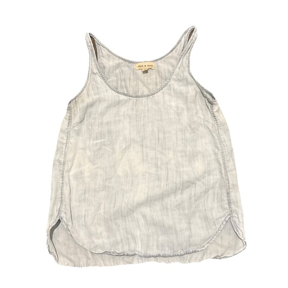cloth & stone Tops - Cloth & Stone Blue Denim Top Sleeveless 100% Tencel Anthropologie Medium